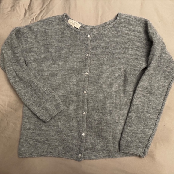 Sezane Gaspard Cardigan Mottled Grey - Size L - Picture 3 of 6